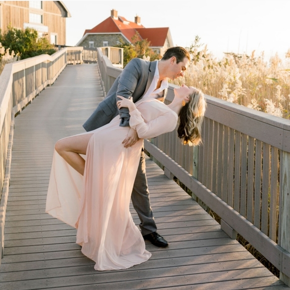 Lulu's Wondrous Water Lilies Blush Maxi Dress - Picture 5 of 12